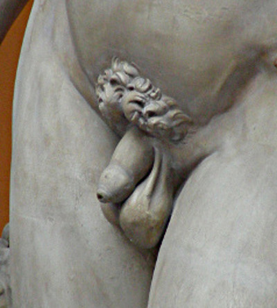 A plaster cast of Michelangelo's David GP