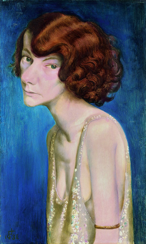 Rothaarige Frau (Damenporträt), 1931-museum gunzenhauser 1931
