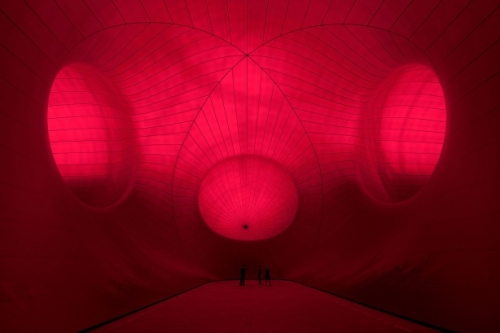 Leviathan - Anish Kapoor - Grand Palais, Paris, 2011 - PVC, 33,6×99,89×72,23 mètres - visible sur anishkapoor.com